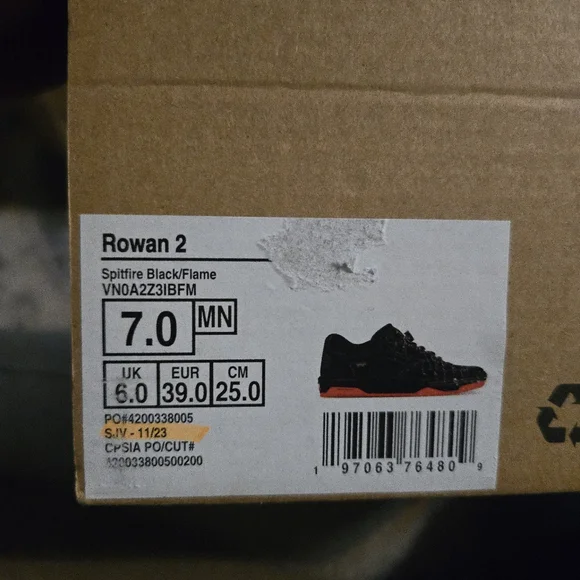 Vans Rowan 2 Skate Men Size 7 Spitfire Pro Impactwaffle Black and Orange 112025 - Picture 12 of 12